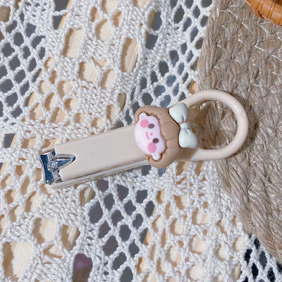 New Cute Cartoon Bear Bunny Nail Clippers Anti Splash Nail Trimmer Baby Nail Care Accessories Manicure Tools