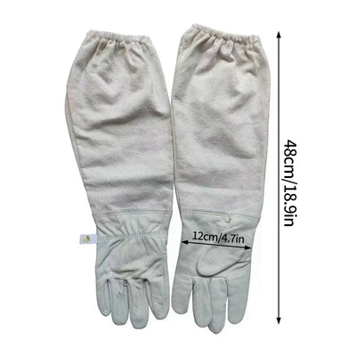 Beekeeping Gloves Anti-bee Anti-sting Breathable Protective Long Sleeves for Beekeeper Canvas Gloves Beekeeping Tools Apiculture