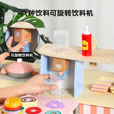 Kids Pretend Play Hamburger Shop Toy