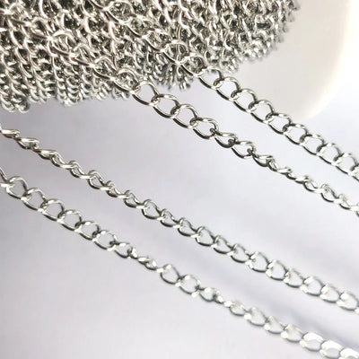 No Fade 2Meters Stainless Steel Chains for Jewelry Making DIY Necklace Bracelet Accessories Gold Chain Lips Beads Beaded Chain