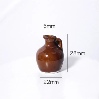 Dollhouse Miniature Food And Play Scene Model Doll Mini Ceramic Pottery Vase Doll Miniatures Classic Miniature Toy Home Decor