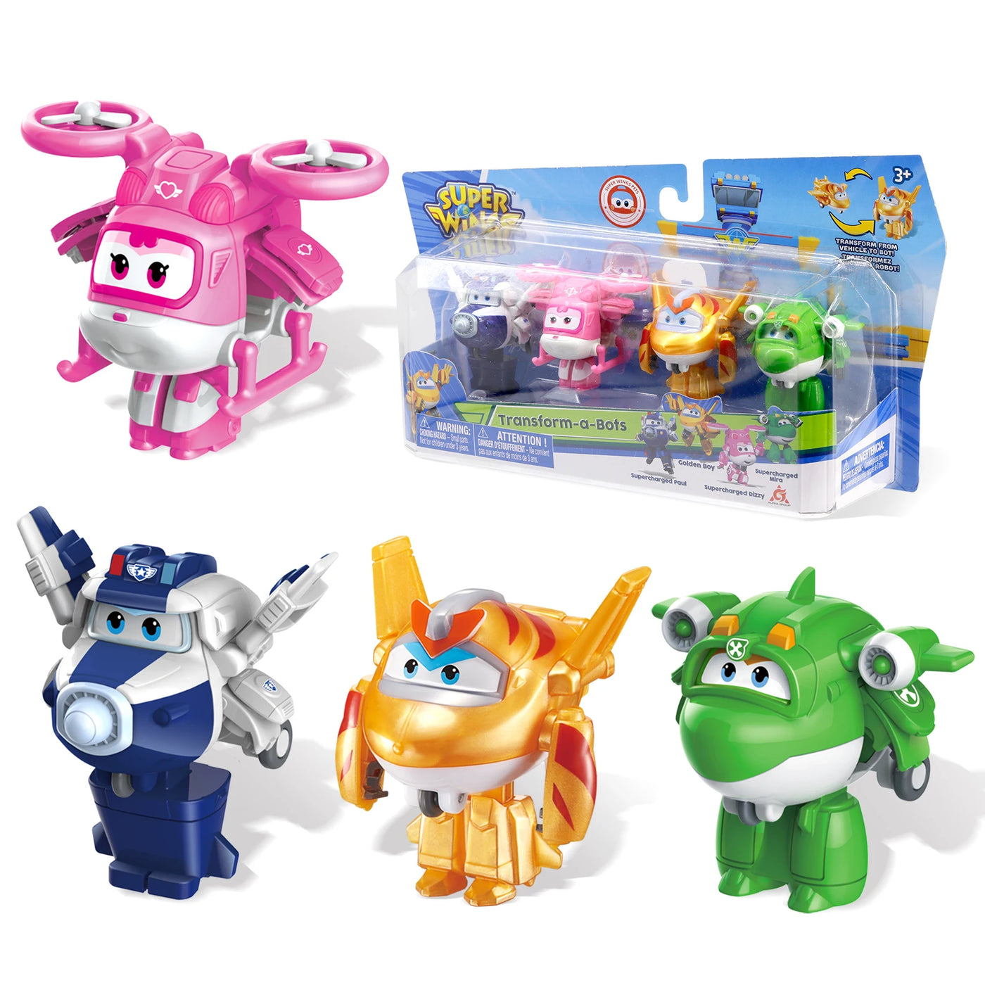 36 Types Super Wings 2" Scale Mini Transforming Anime Deformation Plane Robot Action Figures Transformation Toys For Kids Gifts