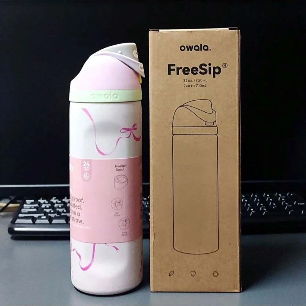 Owala Insulated Stainless Steel Water Bottle with Straw, BPA-Free Sports Water Bottle, Great for Travel,  32 Oz