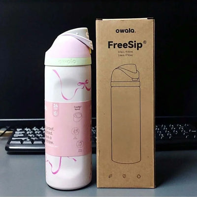 Owala Insulated Stainless Steel Water Bottle with Straw, BPA-Free Sports Water Bottle, Great for Travel,  32 Oz