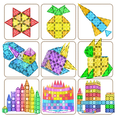 EDUCIRO Magnetic Building Blocks Construction Set Building Puzzle Tiles  Educational Game Children Montessori Toys Gifts