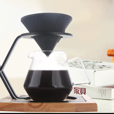 Cone Shape Non Porous Coffee Strainer Alumina Ore Tea Filter Coffee Filter Accessories