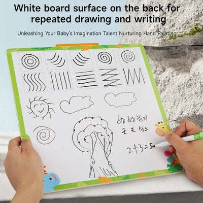Montessori Children Toys 2-in-1 Magnetic Number Letter Pairing Maze Learning Education Toys Kids Wooden Drawing Board Toys Gifts