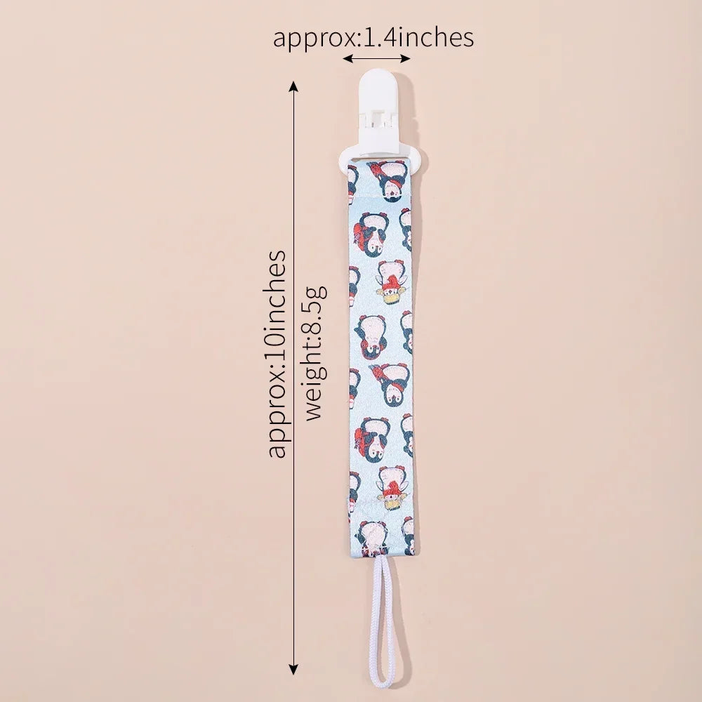 1PC BABY CARTOON PACIFIER CLIP CHAIN WITH FIXED BUTTON, ANTI-DROP BUCKLE STRAP, SOOTHER CHAIN FOR BABY FEEDING GIFT