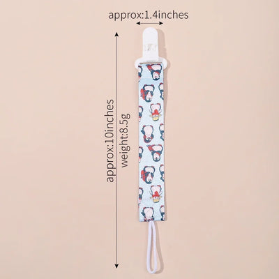 1PC BABY CARTOON PACIFIER CLIP CHAIN WITH FIXED BUTTON, ANTI-DROP BUCKLE STRAP, SOOTHER CHAIN FOR BABY FEEDING GIFT