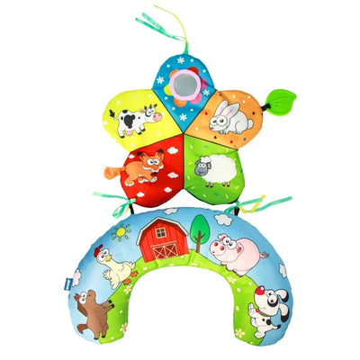 Baby Tummy Time Pillow Toys Black and White High Contrast Baby Toys Montessori Sensory Toy for Babies Newborn Infants 0-6 Months