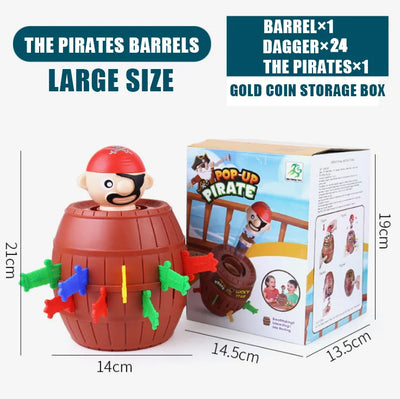 Hot Sale Funny Novelty Kids Children Lucky Game Gadget Jokes Tricky Pirate Barrel Game Pirate Bucket Kiddie Toy