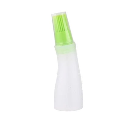 1 Pcs Portable Silicone Oil Bottle with Brush Grill Oil Brushes Liquid Oil Pastry Kitchen Baking BBQ Tool Kitchen Tools for BBQ