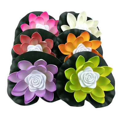 Solar Powered Night Light Energy Saving LED Lamp 18/28cm Artifical Floating Lotus Lotus Garden Pool Pond Fountain Decoration