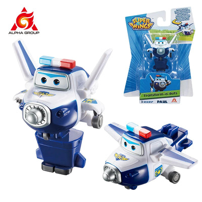 36 Types Super Wings 2" Scale Mini Transforming Anime Deformation Plane Robot Action Figures Transformation Toys For Kids Gifts