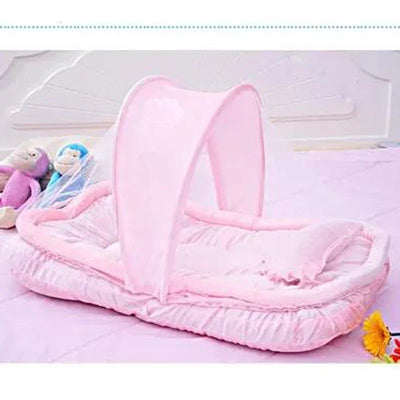 Flannel Newborn Bed Mosquito Net With Small Pillow , Baby Cradle Mosquito Insect Net, Encrypted gauze Baby Crib Mosquito Tent