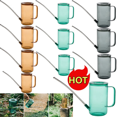 Long Spout Watering Can - Stainless Steel With Transparent Scalefor Precise Watering Of FlowersPotted Plants, And Greenery