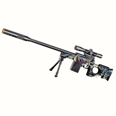 MINI NEW SVD Sniper Gun, Shooting Toy Gel Ball Blaster With Bracket, Fully Manual Outdoor Toy Model Without Charging,