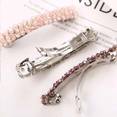 New Korean Elegant Hairpins Hairgrips Crystal Rhinestone Barrettes Hair Clips For Women Girls Hair Accessories
