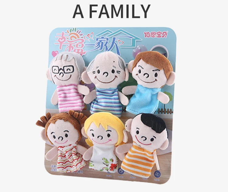 Children Animal Education Dolls Baby Finger Plush Doll kids Hand finger puppets Toy Teaching Aids Boys Girls tell story material