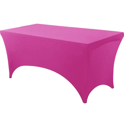 Spandex Rectangle Table Cloth Lycra, Washable and Wrinkle Resistant Table Cover Fitted for Event, Wedding Banquet Party