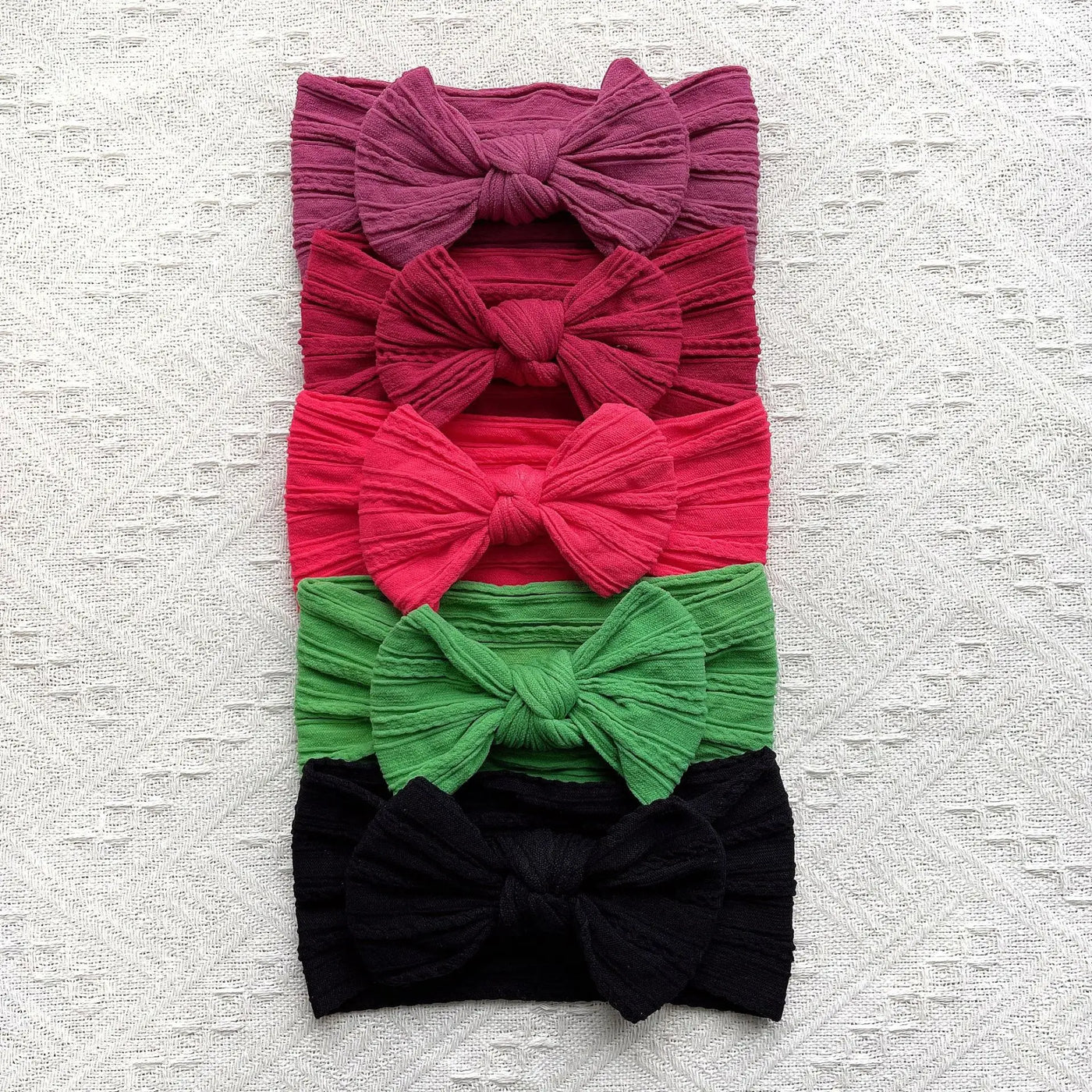 5Pcs Cute Bows Baby Headband Soft Elastic Baby Girl Hair Bands For Newborn Infant Turban Headwear Baby Hair Accessories