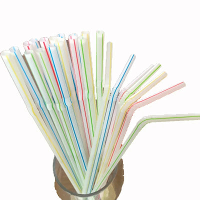 200pcs Colorful Drinking Disposable Straws Bar Party Wedding Kitchen Beverage Straw Durable Disposable Curved Modelling Straws