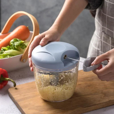 500ML / 900ML MANUAL MEAT MINCER & GARLIC CHOPPER – HAND-ROTATE VEGETABLE CUTTER & KITCHEN ACCESSORY