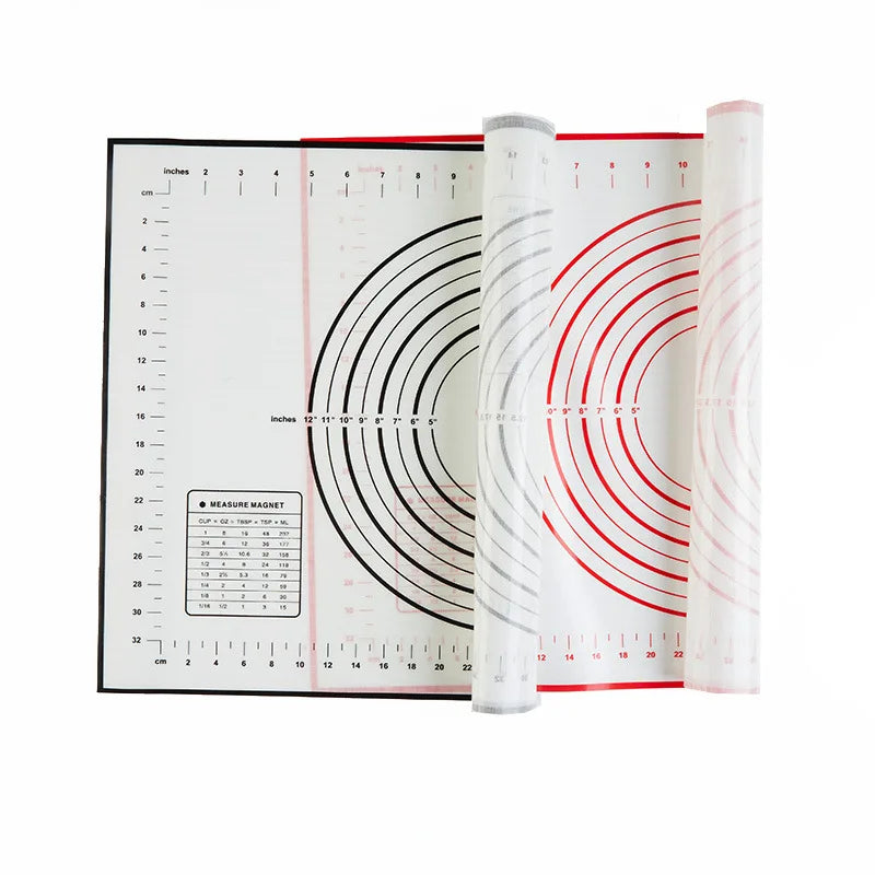 Large Size Silicone Kneading Pad Non-Stick Surface Rolling Dough Mat With Scale Kitchen Cooking Pastry Sheet Oven Liner Bakeware