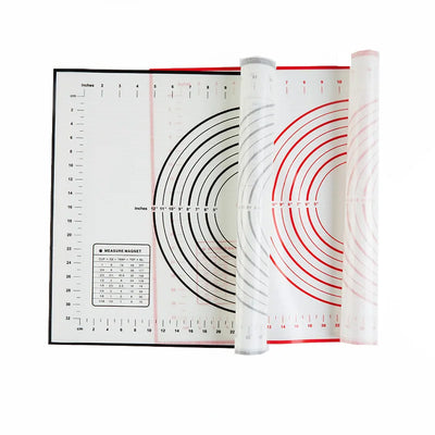 Large Size Silicone Kneading Pad Non-Stick Surface Rolling Dough Mat With Scale Kitchen Cooking Pastry Sheet Oven Liner Bakeware