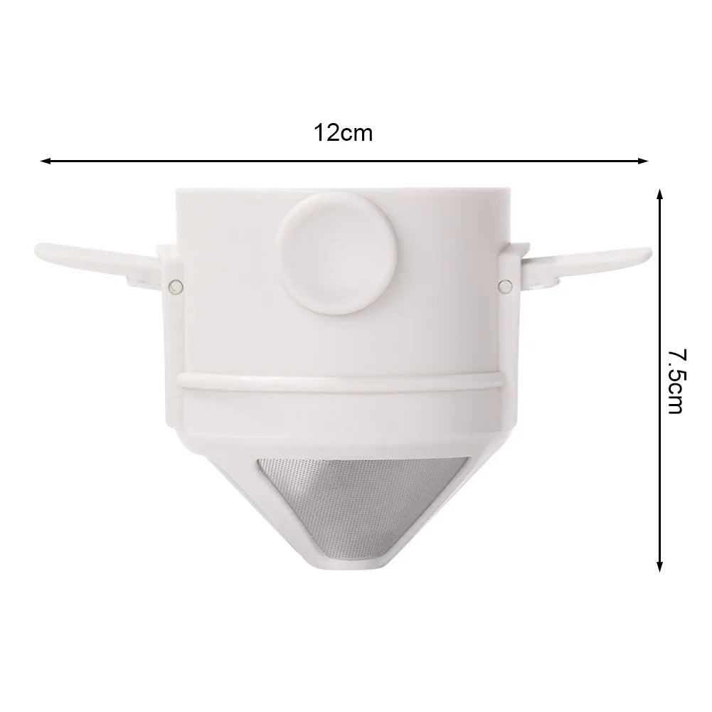 Coffee Filter Set Stainless Steel Drip Coffee Holder Funnel Portable Reusable Tea Infuser Stand Paperless Pour Coffee Dripper
