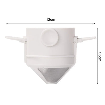 Coffee Filter Set Stainless Steel Drip Coffee Holder Funnel Portable Reusable Tea Infuser Stand Paperless Pour Coffee Dripper