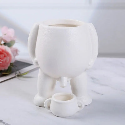 Funny Resin Funny Flowerpot Creative Piss Pot Shape Flower Pots With Drainage Holes Figure Vases for Home Office Decor