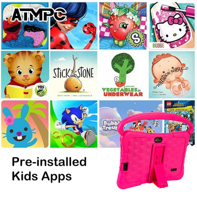 ATMPC Kids Tablet PC with iWawa Android 11 7 inch Tablet 3GB RAM+32GB ROM 2.4G WIFI Bluetooth 4.2 , Children's learning tablet