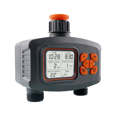 RainSeer 2-Way Water Timer LCD Display Timer Waterproof IP65 Home Garden irrigation Rainfall Timer Automatic Controller System