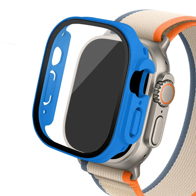 Glass+case For Apple Watch Ultra 2 case 49mm smartwatch PC Bumper+Screen Protector Tempered Cover iwatch series band Accessories