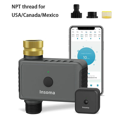 Insoma Wifi Automatic Sprinkle Timer with Brass Swivel Garden Water Timer Smart Irrigation Watering System Hose Control Tools