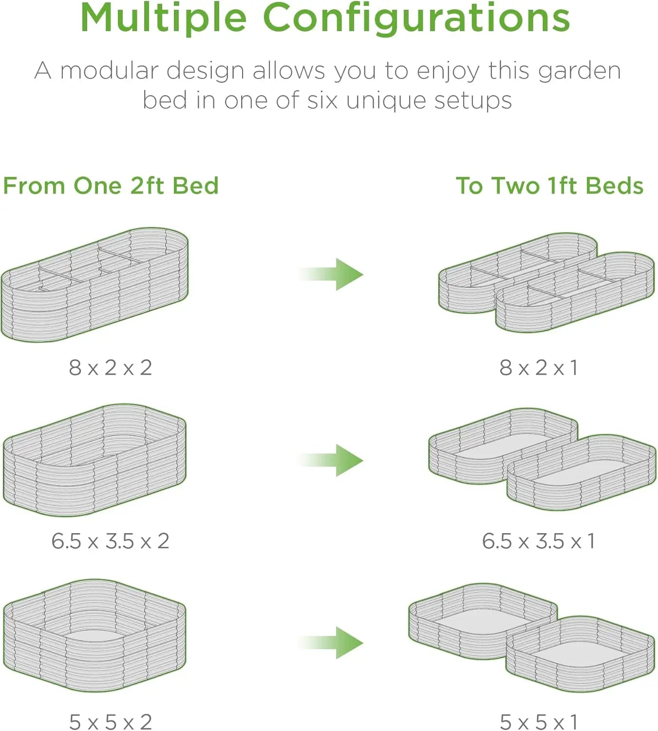 8x2x2ft Metal Raised Garden Bed, Oval Outdoor Deep Root Planter Box for Vegetables, Herbs w/ 4 Support Bars, 215 Gal Capacity