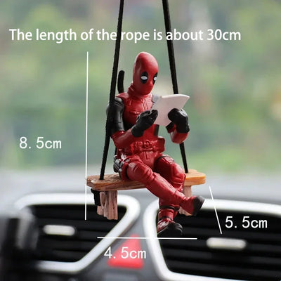 DEADPOOL CAR PENDANT – MINI ACTION FIGURE REARVIEW MIRROR DECORATION