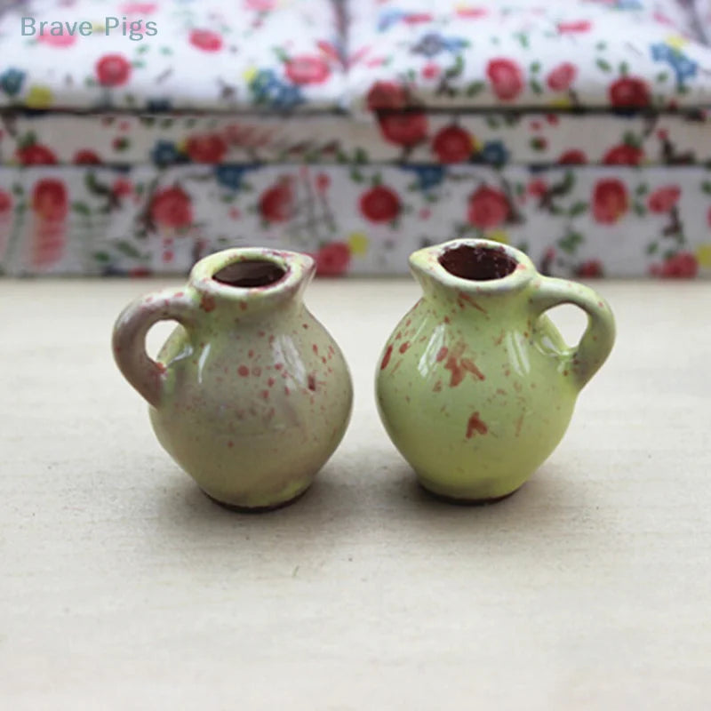 1:12 Miniature Ceramic Vase Dollhouse Diy Doll House Decor Accessories