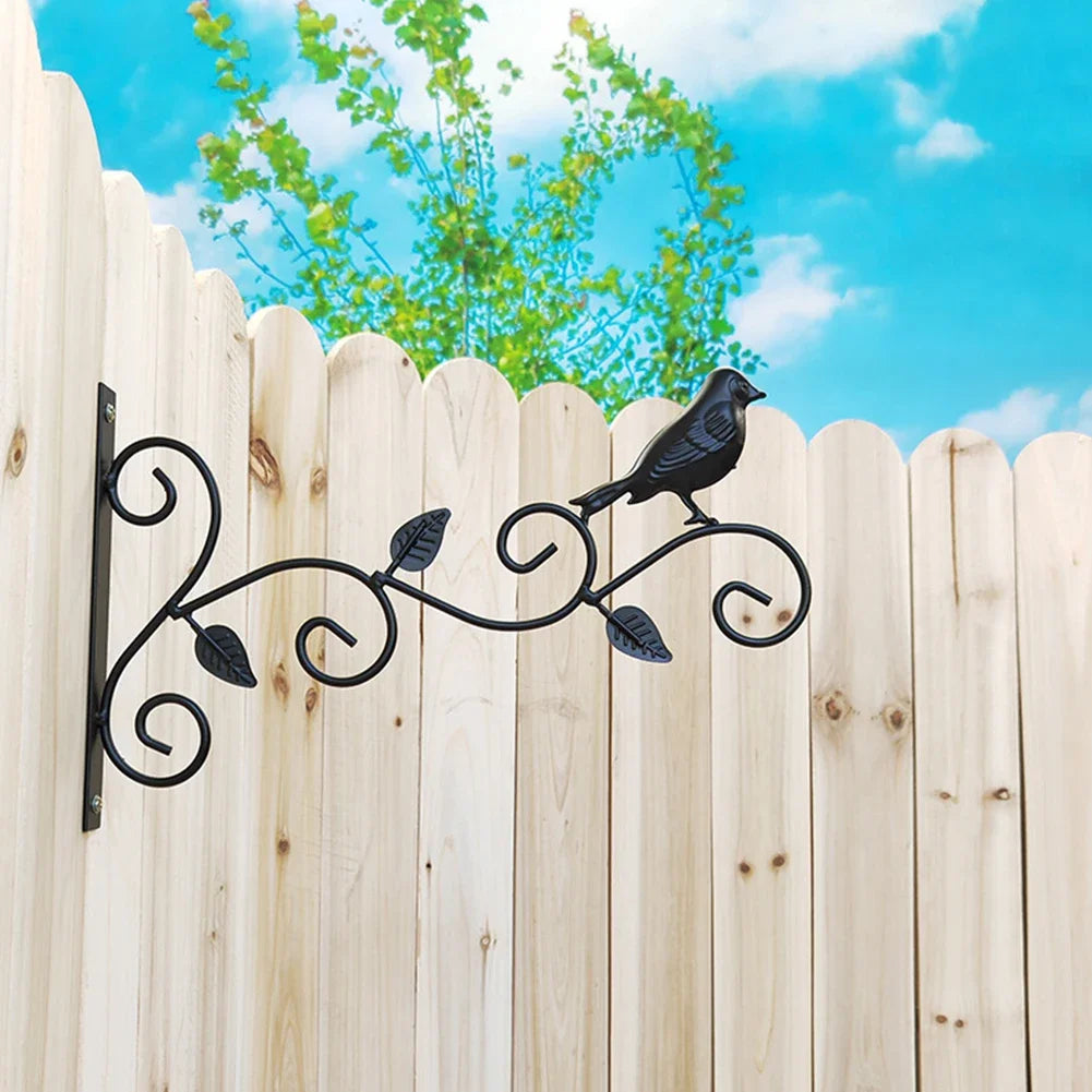 Hanging Bracket Hooks Hanger Wall Bird Flower Pot Basket Planter Lantern Metal Feeder Chime Wind Mount Hook Garden Decor