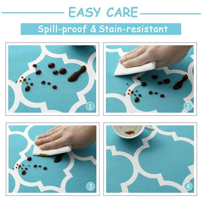 Round Tablecloths Classic American Plaid Waterproof Oil-resistant Prints Wash-free Household Dining Table Coffee Table Picnic