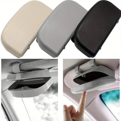 UNIVERSAL CAR VISOR GLASSES BOX – MULTIFUNCTIONAL MAGNETIC REUSABLE SUNGLASS HOLDER, AUTO ACCESSORIES