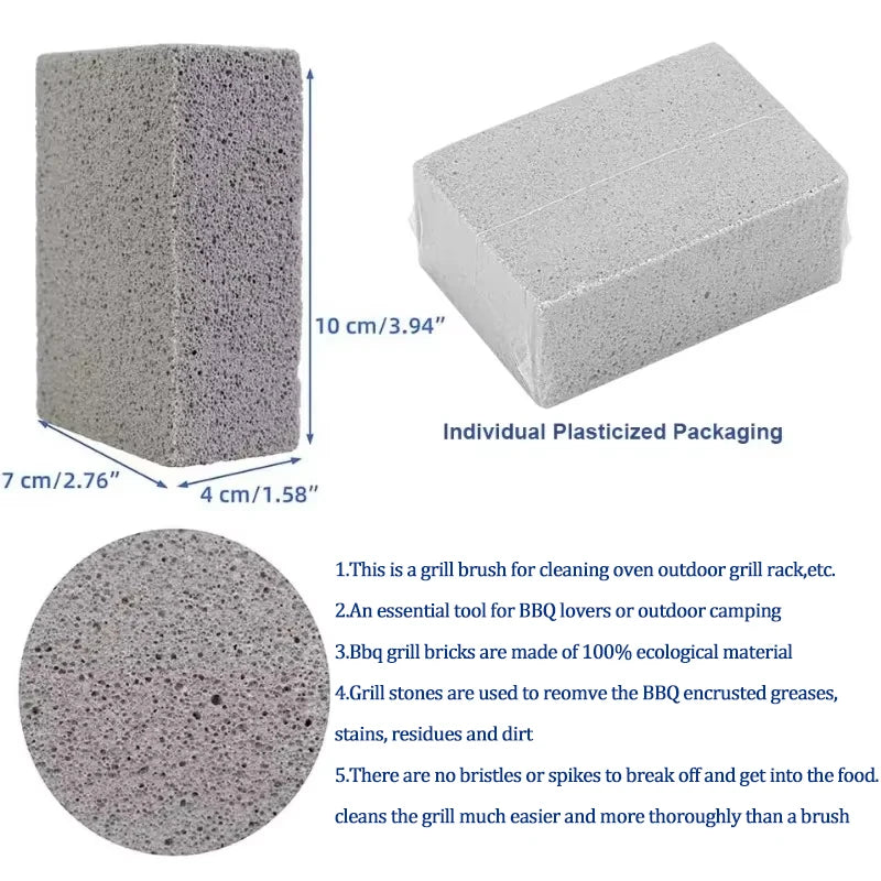 FAIS DU BBQ Grill Cleaning Brick Block Grill Stone Racks Stains Grease Cleaner BBQ Tools For Kitchen Gadgets Cleaning Brush