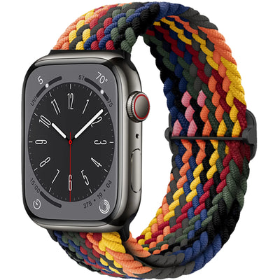 Braided Solo Loop For Apple watch band 45mm 44mm 40mm 49mm 38 41mm Elastic correa bracelet series 8 9 5 4 3 SE 6 7 Ultra 2 strap