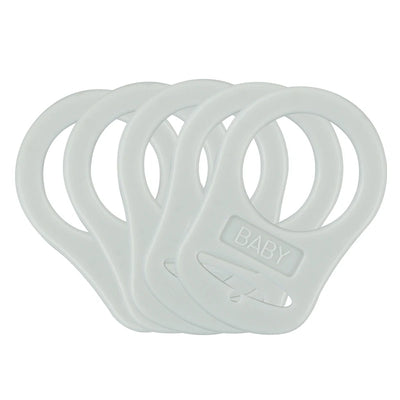 5PCS MULTI-COLOR SILICONE PACIFIER CLIP ADAPTERS FOR MAM DUMMY HOLDERS – UNIVERSAL BABY PACIFIER RING CONNECTORS