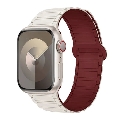 Magnetic Loop for Apple Watch Bands 44mm 40mm 49mm 45mm 41mm 38mm Silicone Bracelet iWatch Series 9 8 7 6 5 4 3 Se ultra 2 strap