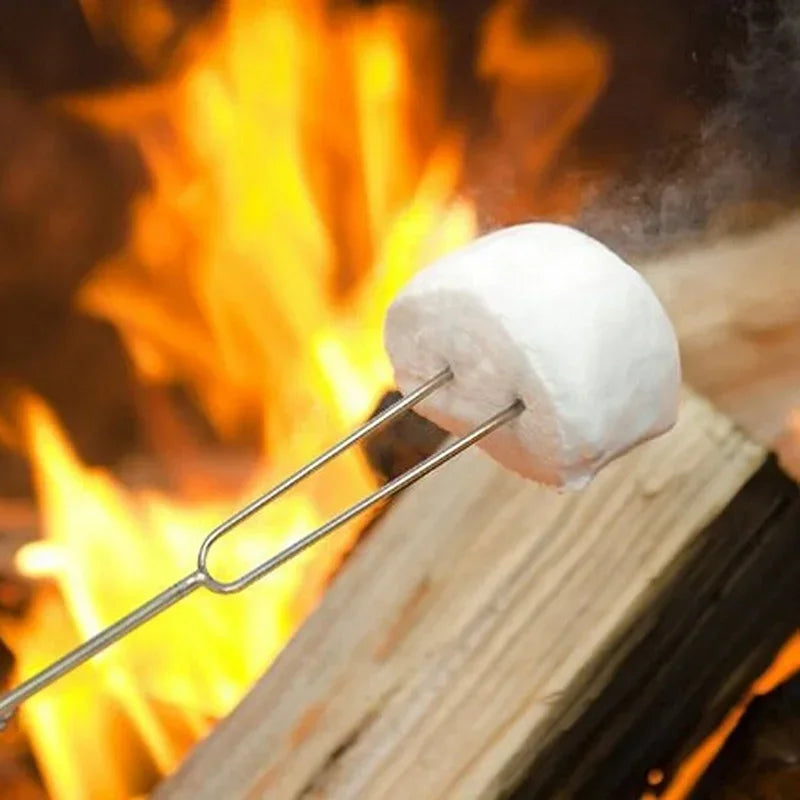BBQ Small Tools Extension-type Roasting Sticks Telescopic Fork Skewers Barbecue Hot Dog Forks Household Convenience Small Tools
