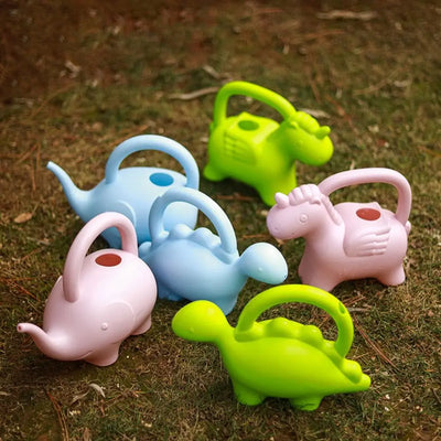 Cartoon Animal Shape Cartoon Watering Can Durable Light Weight Children Watering Can Candy Color with Handle