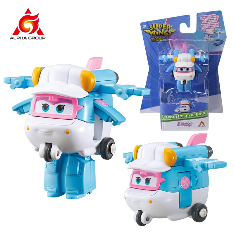 36 Types Super Wings 2" Scale Mini Transforming Anime Deformation Plane Robot Action Figures Transformation Toys For Kids Gifts