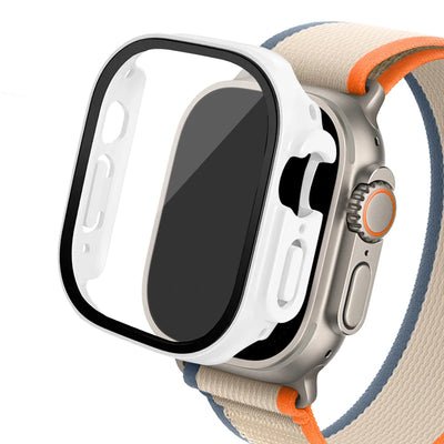Glass+case For Apple Watch Ultra 2 case 49mm smartwatch PC Bumper+Screen Protector Tempered Cover iwatch series band Accessories